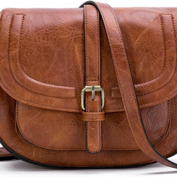 Handbags - Crossbody Bags for Women,Small Saddle Purse and Boho Cross Body Handbags,Vegan L